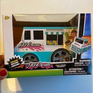 NIB Ice Cream Truck Toy - White and Blue by Old East Main Co. Age 3+